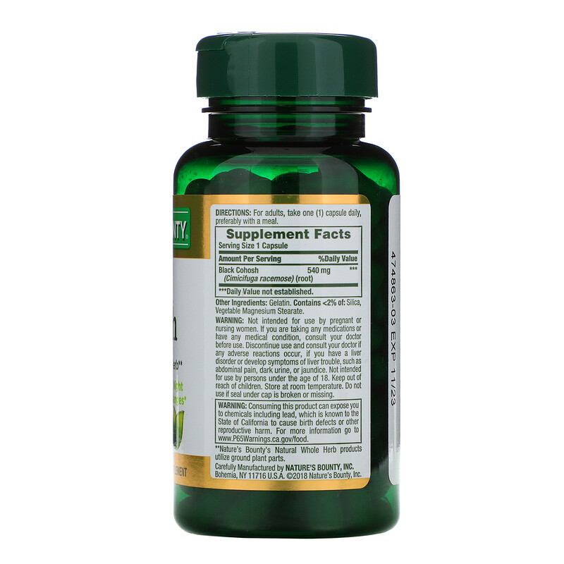 BLACK COHOSH (100 CÁPSULAS) - Vitamins Store