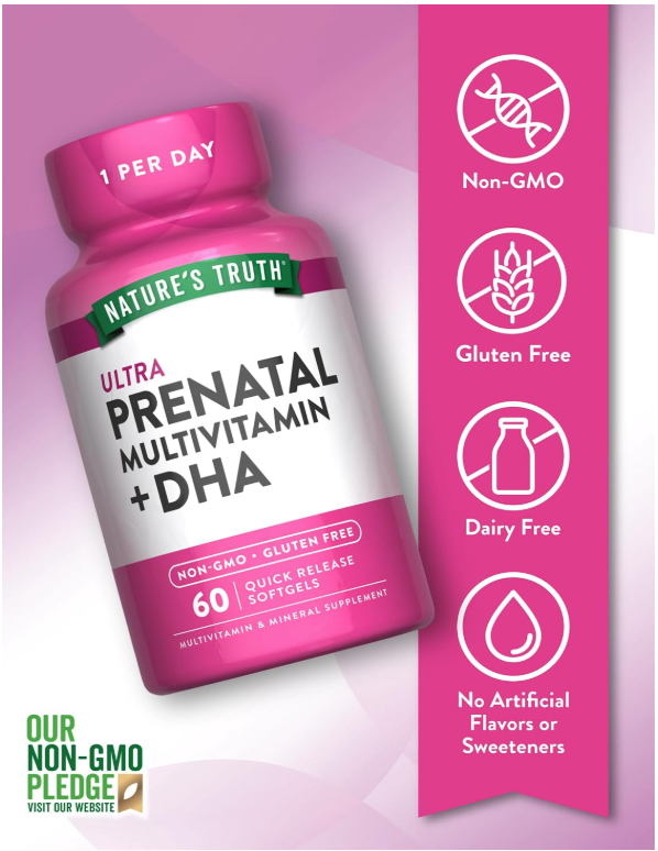 PRENATAL + DHA (60 SOFTGELS) - Imagen 4