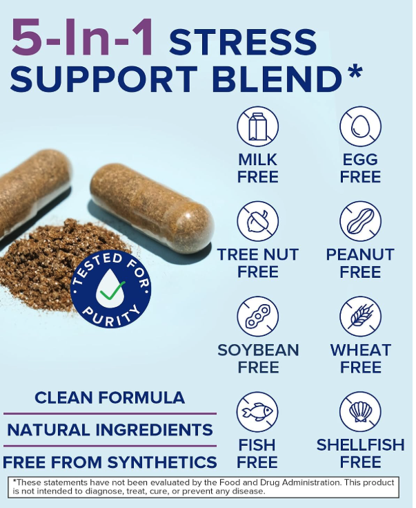 ASHWAGANDHA + L THEANINE + GABA (60 CÁPSULAS) - Imagen 3